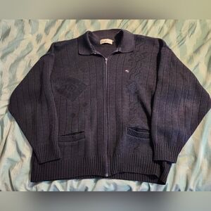 Vintage Arnold Palmer Full Zip Sweater Men's Size Medium‎